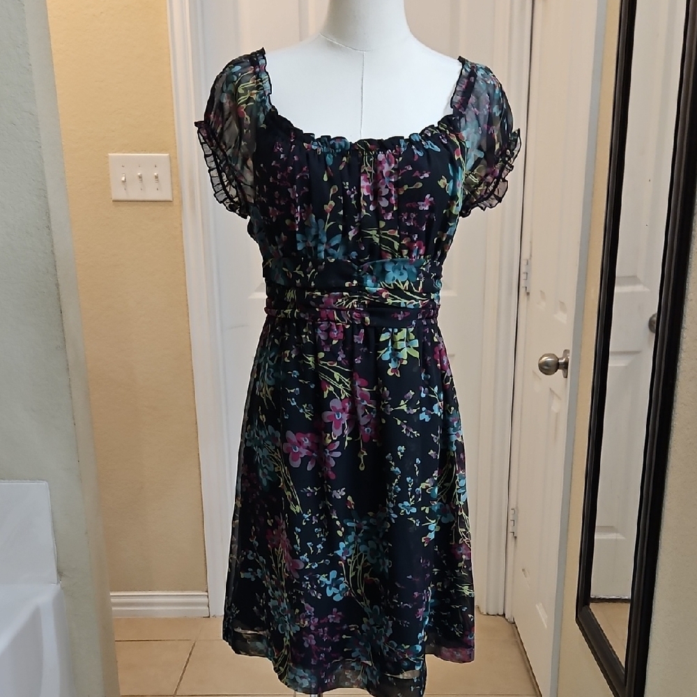Johnny Martin Blue and Pink Scoop Neck Sundress Size 9